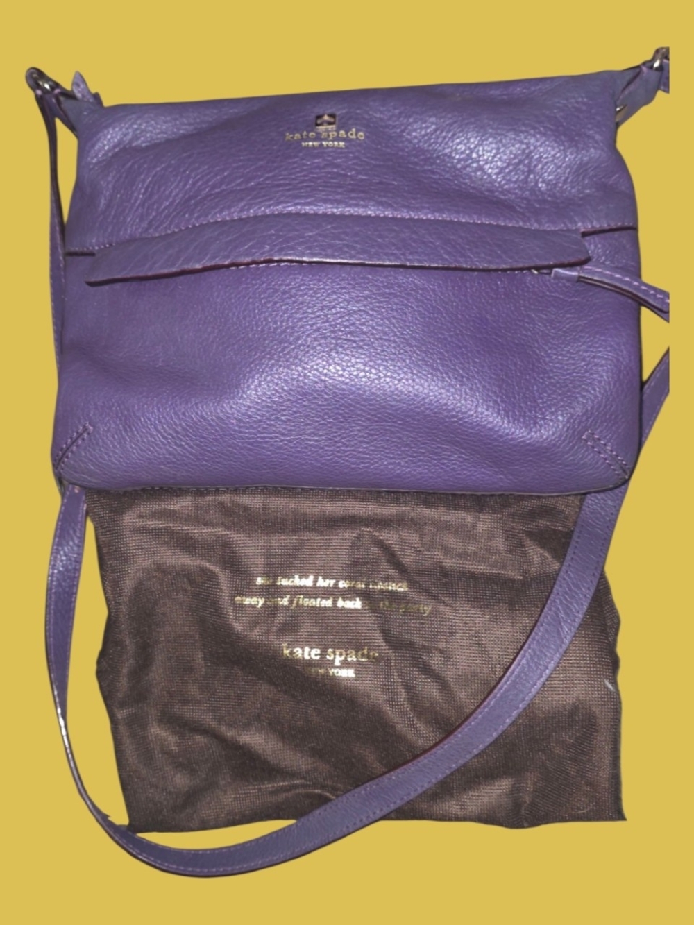 Kate Spade Purple Leather Crossbody Bag